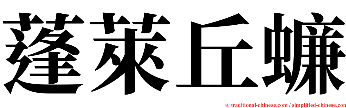 蓬萊丘蠊 serif font