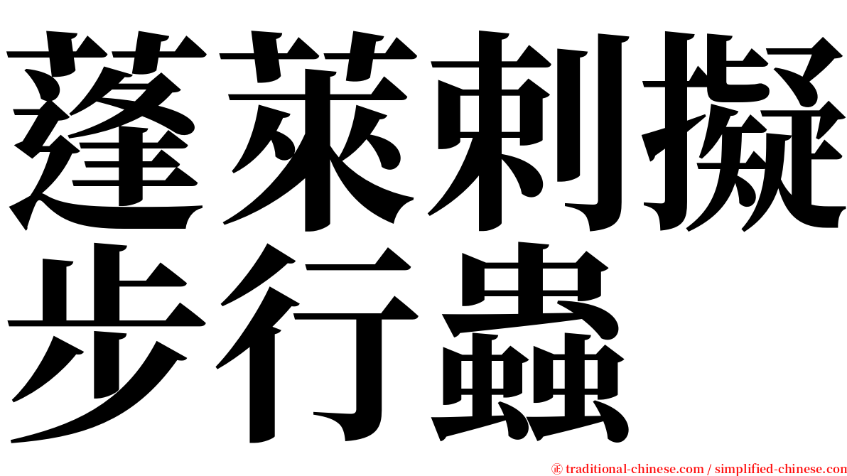 蓬萊剌擬步行蟲 serif font