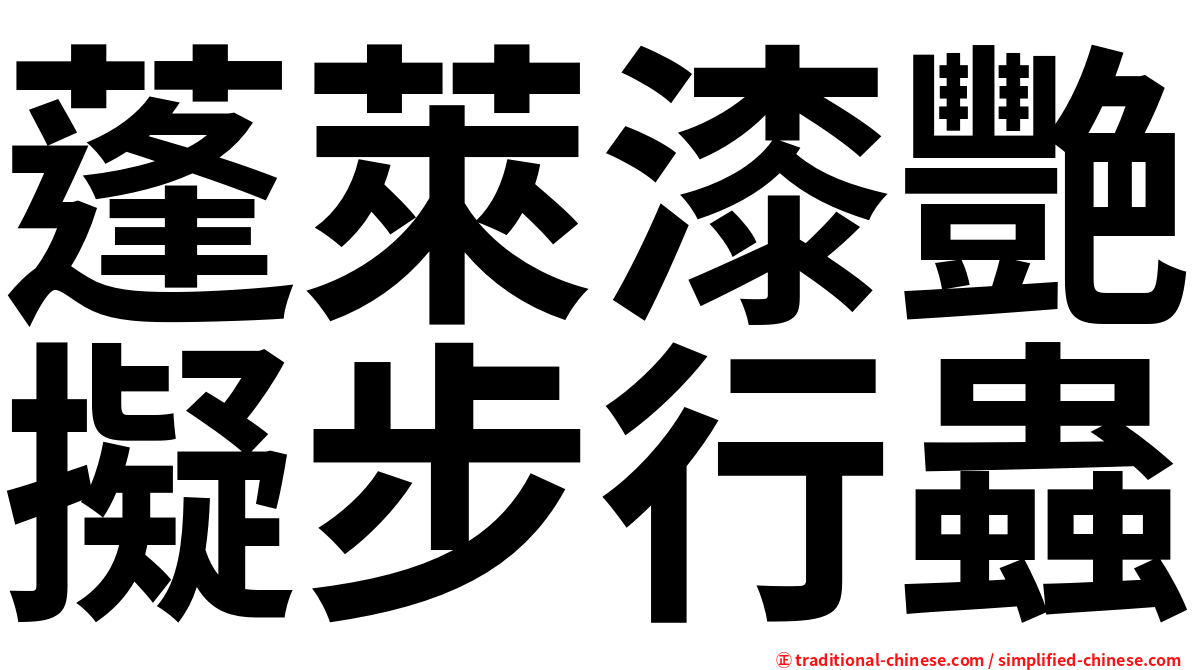 蓬萊漆艷擬步行蟲