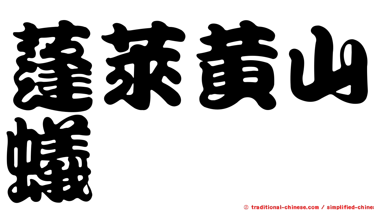 蓬萊黃山蟻