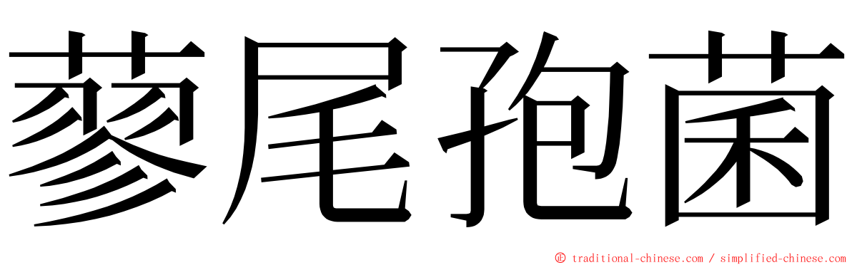 蓼尾孢菌 ming font