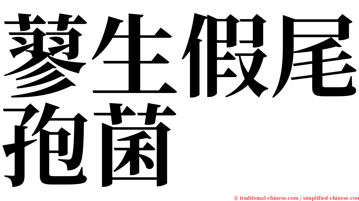 蓼生假尾孢菌 serif font