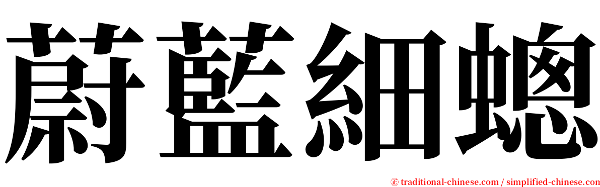 蔚藍細蟌 serif font