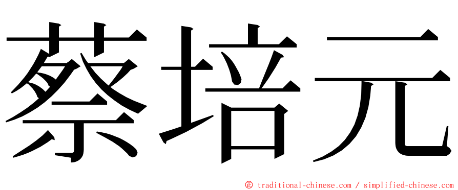 蔡培元 ming font