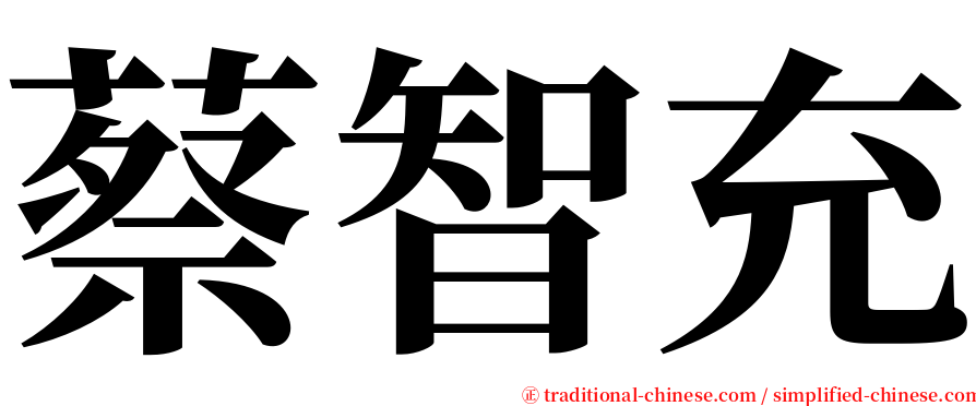 蔡智充 serif font