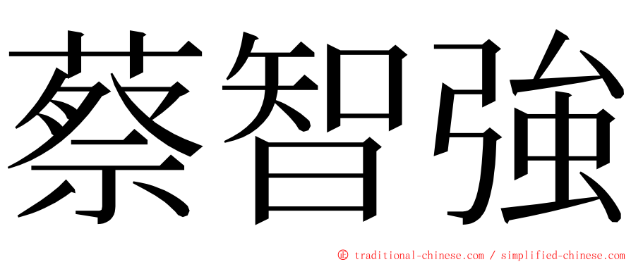 蔡智強 ming font