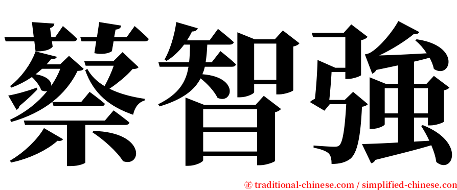蔡智強 serif font