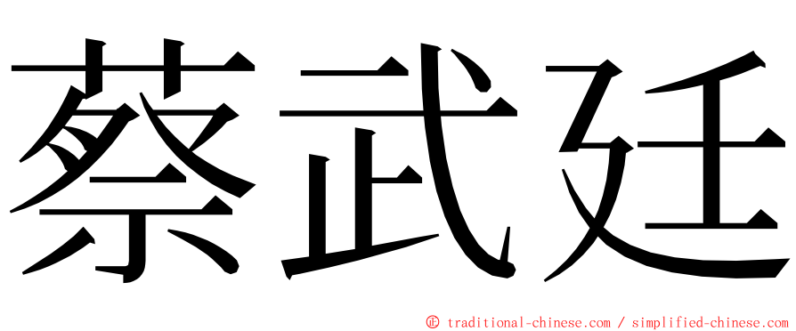 蔡武廷 ming font