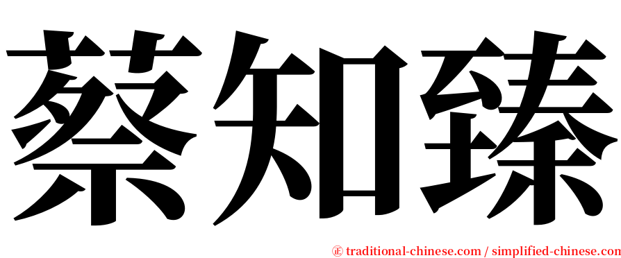 蔡知臻 serif font