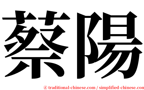 蔡陽 serif font