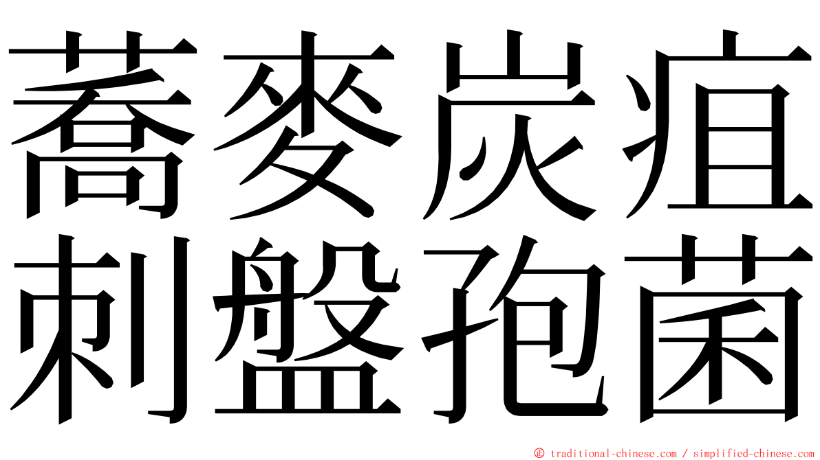 蕎麥炭疽刺盤孢菌 ming font