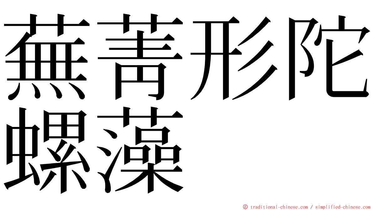 蕪菁形陀螺藻 ming font