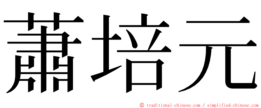 蕭培元 ming font