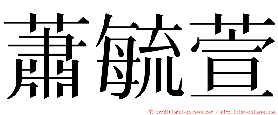 蕭毓萱 ming font