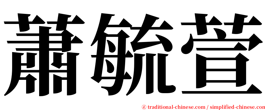 蕭毓萱 serif font