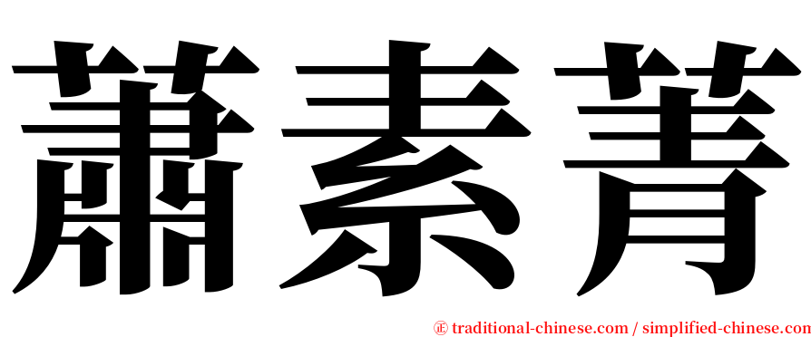 蕭素菁 serif font