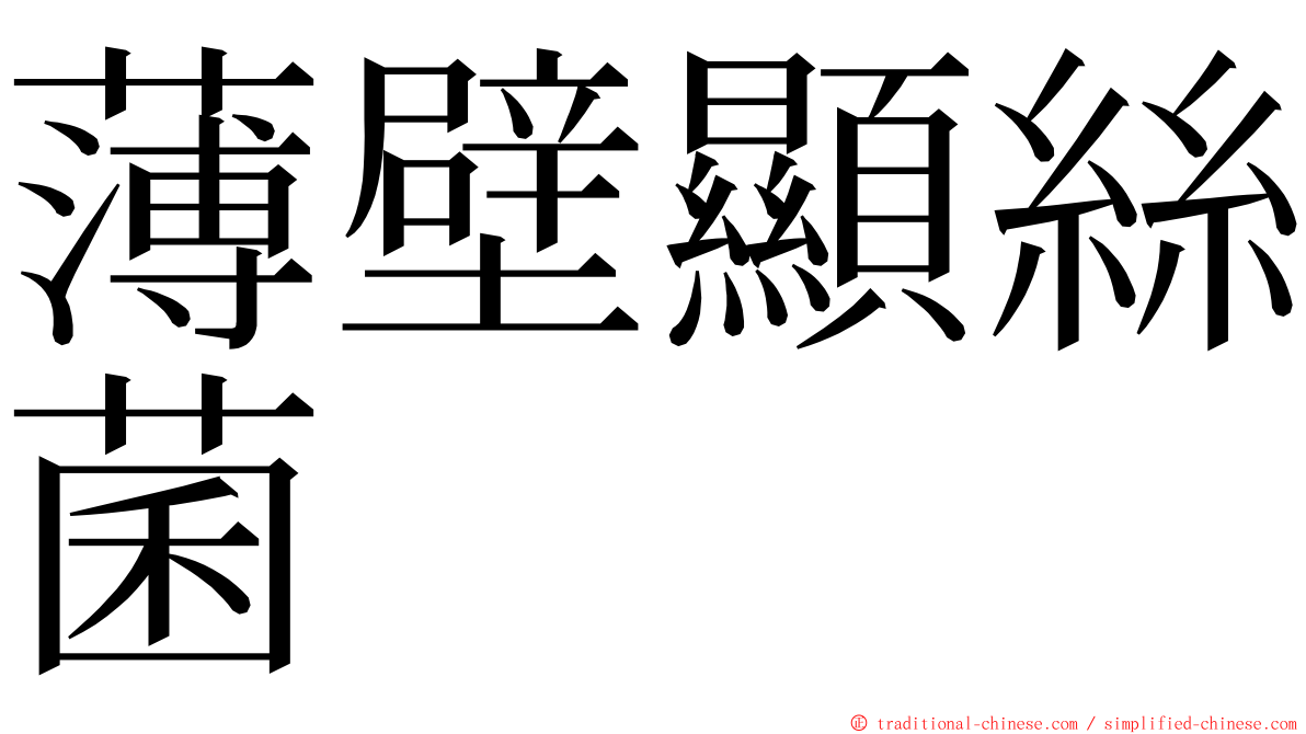 薄壁顯絲菌 ming font