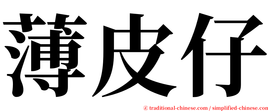 薄皮仔 serif font