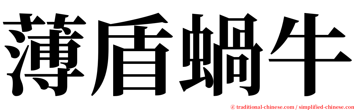 薄盾蝸牛 serif font