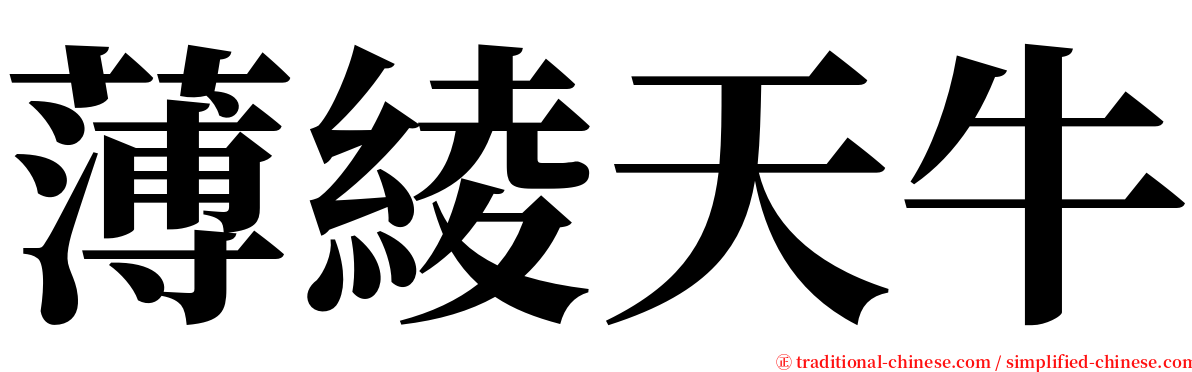 薄綾天牛 serif font