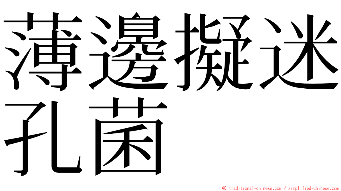 薄邊擬迷孔菌 ming font