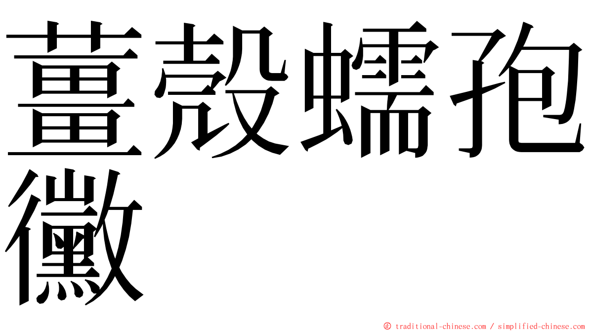 薑殼蠕孢黴 ming font