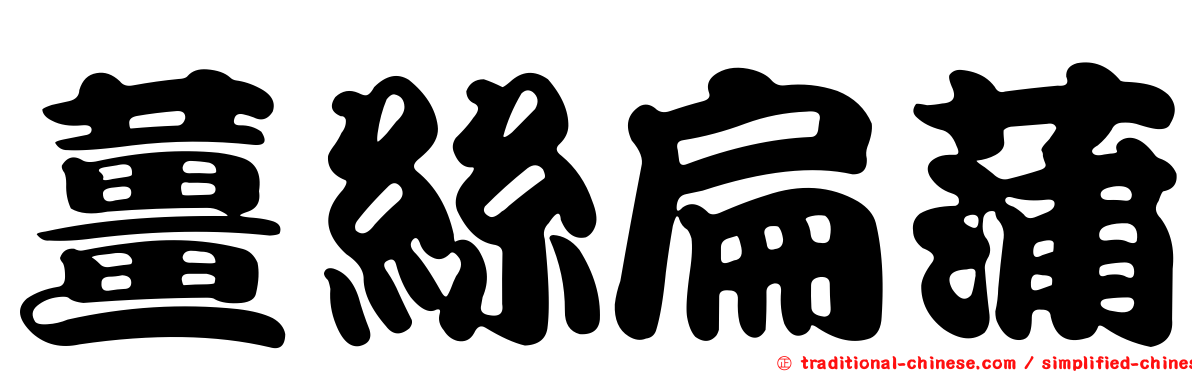 薑絲扁蒲