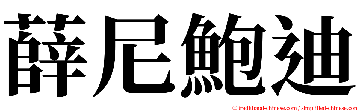 薛尼鮑迪 serif font