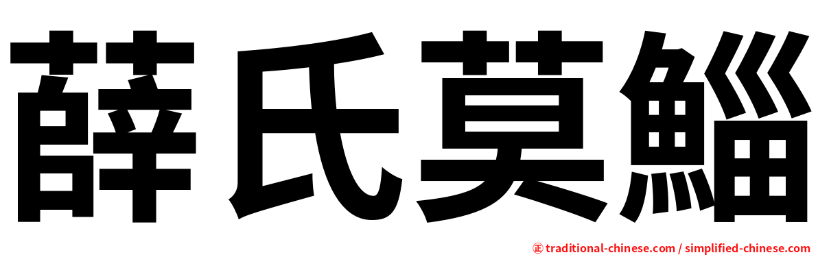 薛氏莫鯔