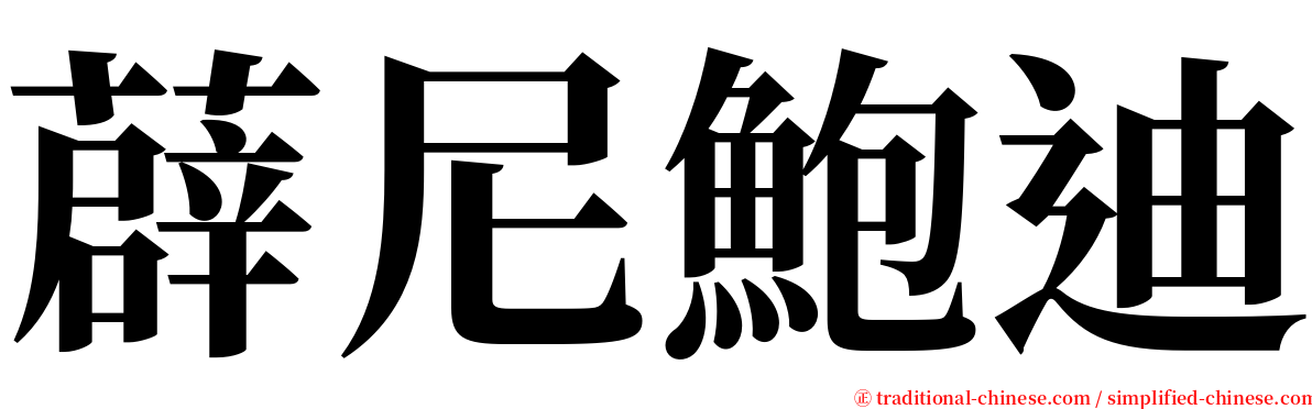 薜尼鮑迪 serif font