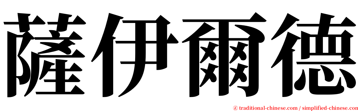 薩伊爾德 serif font