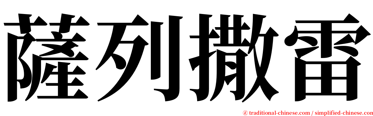 薩列撒雷 serif font