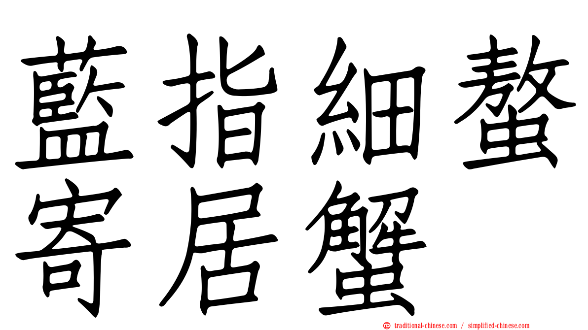 藍指細螯寄居蟹
