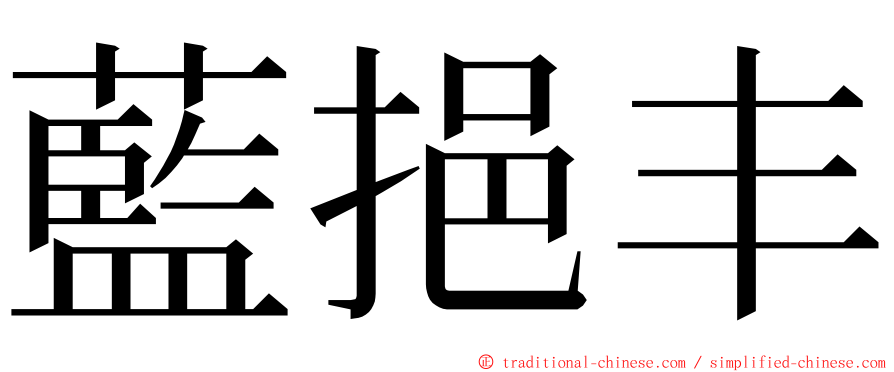 藍挹丰 ming font