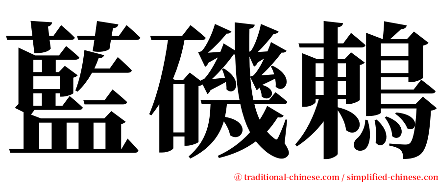 藍磯鶇 serif font