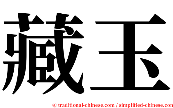 藏玉 serif font