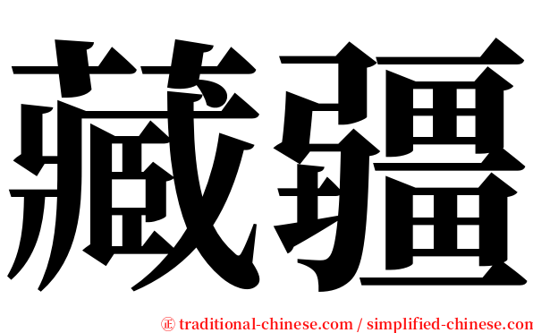 藏疆 serif font