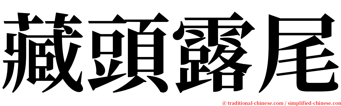 藏頭露尾 serif font