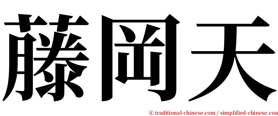 藤岡天 serif font