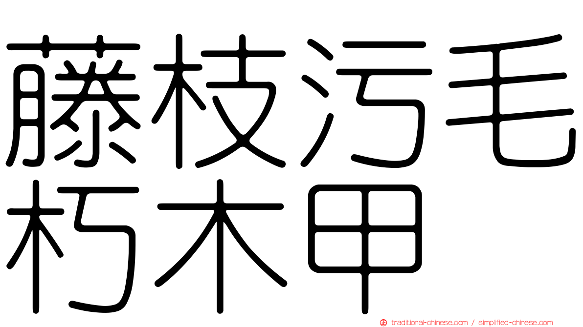 藤枝污毛朽木甲