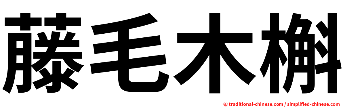 藤毛木槲