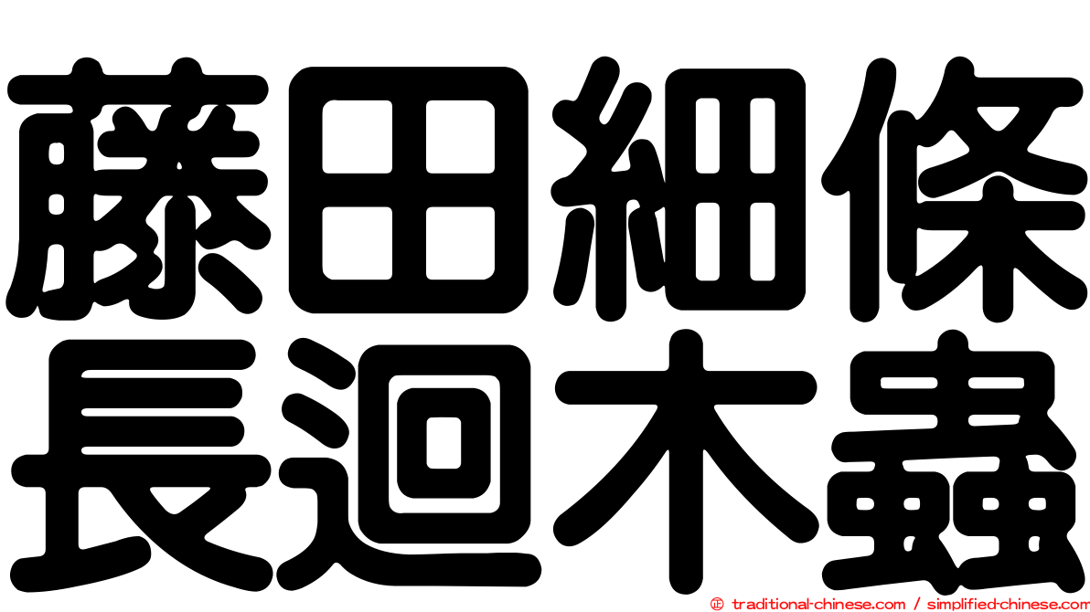 藤田細條長迴木蟲