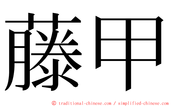 藤甲 ming font