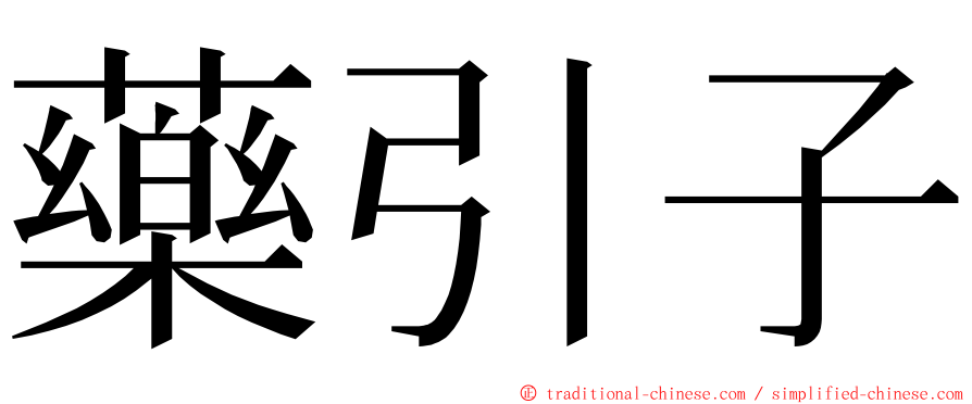 藥引子 ming font