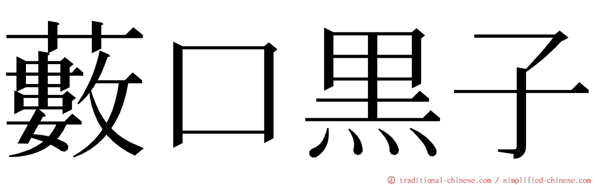 藪口黒子 ming font