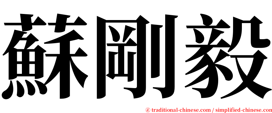 蘇剛毅 serif font