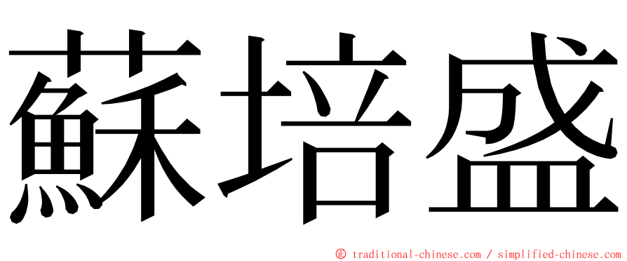 蘇培盛 ming font