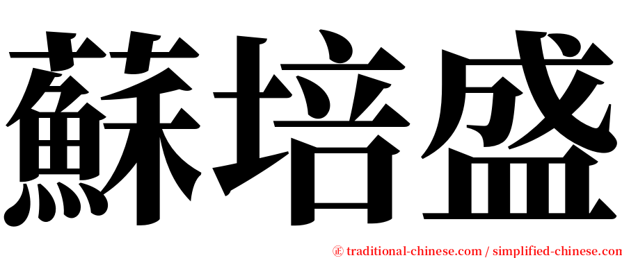 蘇培盛 serif font