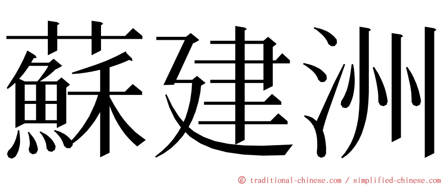 蘇建洲 ming font
