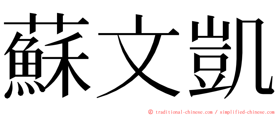 蘇文凱 ming font